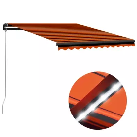   Narancssárga és barna kézzel kihúzható napellenző 350 x 250 cm