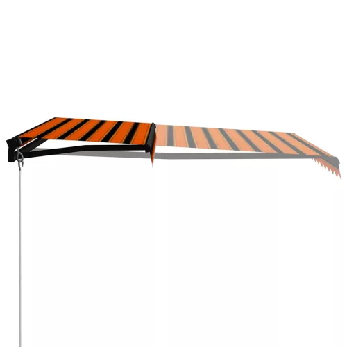 Narancssárga és barna kézzel kihúzható napellenző 350 x 250 cm