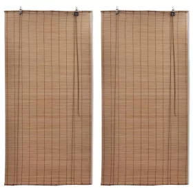 2 db barna bambusz redőny 120 x 220 cm