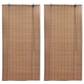 2 db barna bambusz redőny 150 x 220 cm