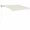 Krémszínű kézzel kihúzható napellenző 350 x 250 cm