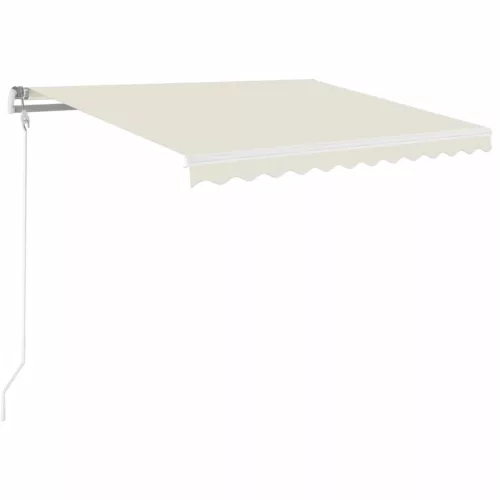 Krémszínű kézzel kihúzható napellenző 350 x 250 cm