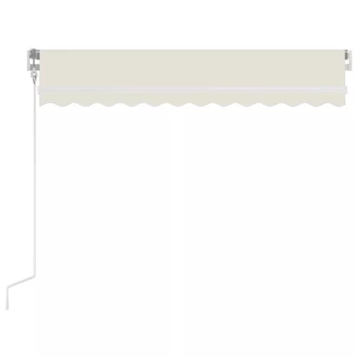 Krémszínű kézzel kihúzható napellenző 350 x 250 cm