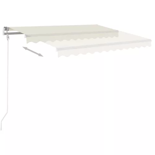 Krémszínű kézzel kihúzható napellenző 350 x 250 cm