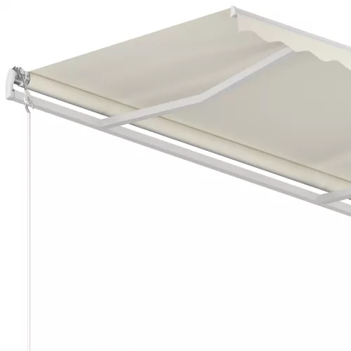 Krémszínű kézzel kihúzható napellenző 350 x 250 cm