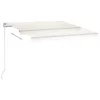 Krémszínű kézzel kihúzható LED-es napellenző 400 x 300 cm