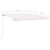 Krémszínű kézzel kihúzható LED-es napellenző 400 x 300 cm