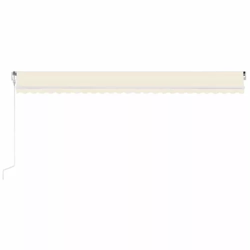 Krémszínű automata szélérzékelős és LED-es napellenző 600x300cm