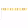 Sárga-fehér szélérzékelős és LED-es napellenző 600x300 cm