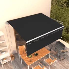 Antracitszürke automata napellenző redőnnyel 4,5 x 3 m