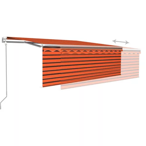 Narancssárga-barna automata napellenző redőnnyel 4,5 x 3 m