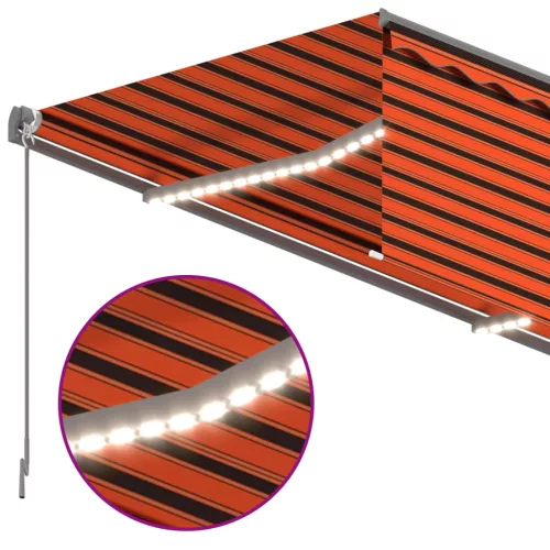 Automata redőnyös, LED-es, szélérzékelős napellenző 4x3 m