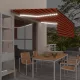 Narancs-barna redőnyös, LED-es, szélérzékelős napellenző 4,5x3m