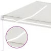 Krémszínű kézzel kihúzható LED-es napellenző 400 x 300 cm