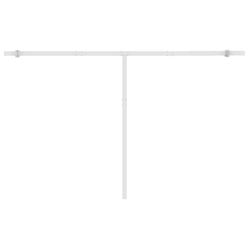 Kék és fehér kézzel kihúzható LED-es napellenző 450 x 300 cm
