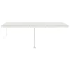 Krémszínű automata szélérzékelős és LED-es napellenző 600x300cm