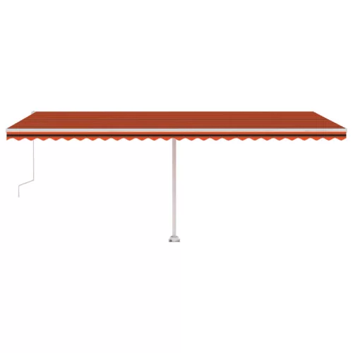 Narancssárga-barna szélérzékelős és LED-es napellenző 600x300cm