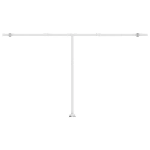 Kék és fehér kézzel kihúzható LED-es napellenző 500 x 350 cm