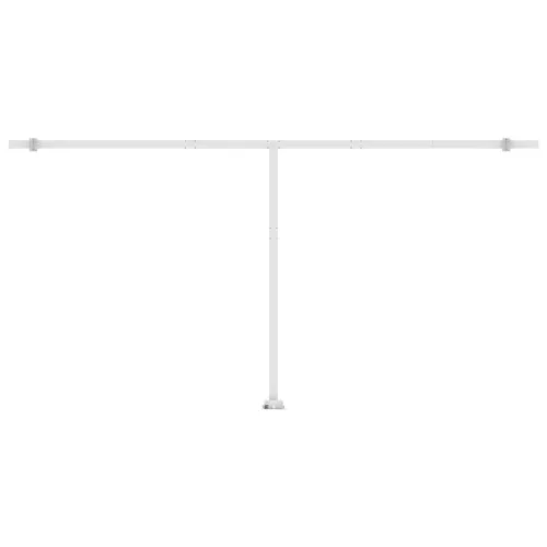 Sárga és fehér kézzel kihúzható LED-es napellenző 600 x 350 cm