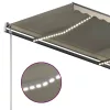 Krémszínű kézzel kihúzható LED-es napellenző 350 x 250 cm