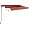 Narancssárga és barna kézzel kihúzható napellenző 350 x 250 cm
