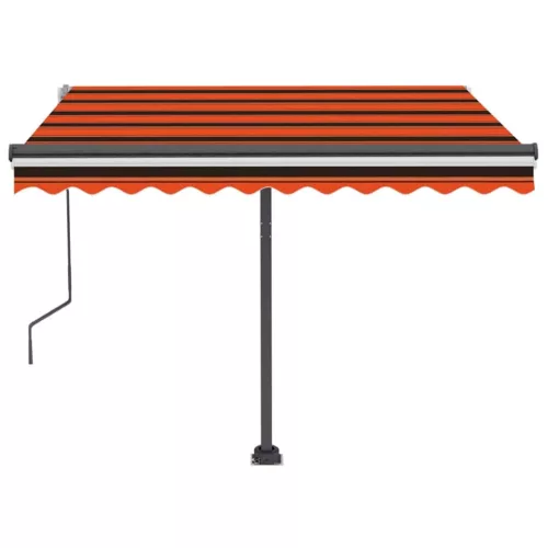 Narancssárga és barna kézzel kihúzható napellenző 350 x 250 cm
