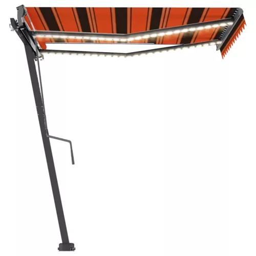 Narancssárga és barna kézzel kihúzható napellenző 350 x 250 cm