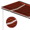 Narancssárga és barna kézzel kihúzható napellenző 350 x 250 cm