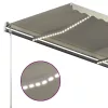 Krémszínű kézzel kihúzható LED-es napellenző 400 x 300 cm