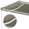 Krémszínű automata szélérzékelős és LED-es napellenző 400x300cm