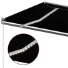 Antracitszürke szélérzékelős és LED-es napellenző 450 x 300 cm