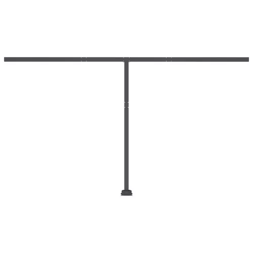 Antracitszürke szélérzékelős és LED-es napellenző 450 x 300 cm