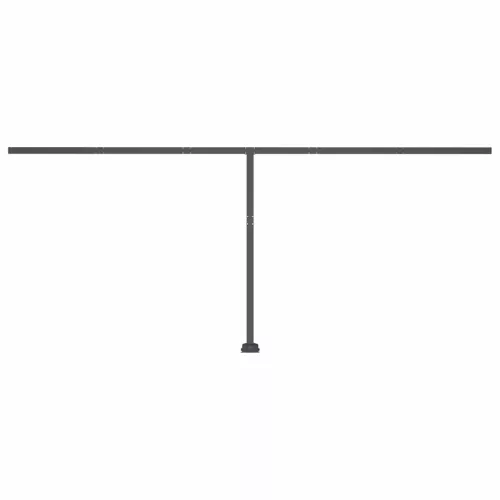 Krémszínű kézzel kihúzható LED-es napellenző 600 x 300 cm