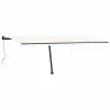 Krémszínű automata szélérzékelős és LED-es napellenző 600x300cm