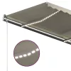 Krémszínű kézzel kihúzható LED-es napellenző 400 x 350 cm