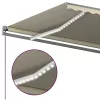 Krémszínű automata szélérzékelős és LED-es napellenző 400x350cm