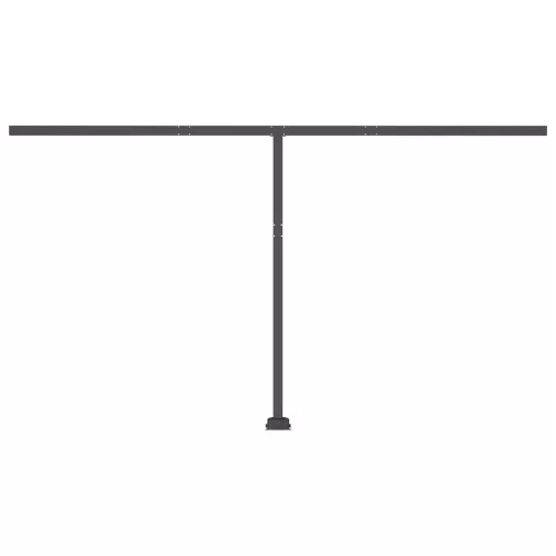 Kék és fehér kézzel kihúzható LED-es napellenző 450 x 350 cm