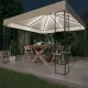 Krémszínű szövet pavilon LED fényfüzérrel 3 x 3 m
