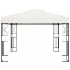 Krémszínű szövet pavilon LED fényfüzérrel 3 x 3 m