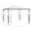 Krémszínű pavilon LED fényfüzérrel 300 x 300 cm