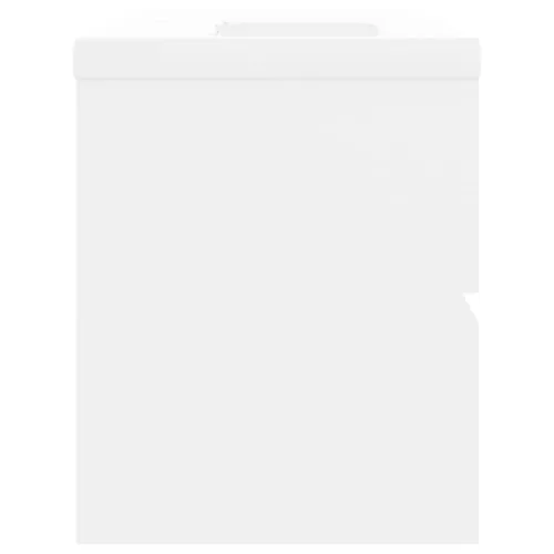 Fehér szerelt fa mosdószekrény beépített mosdókagylóval