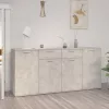 Betonszürke szerelt fa tálalószekrény 160 x 36 x 75 cm