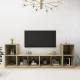 4 db sonoma tölgy színű szerelt fa TV-szekrény 72x35x36,5 cm