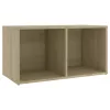 4 db sonoma tölgy színű szerelt fa TV-szekrény 72x35x36,5 cm