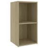 4 db sonoma tölgy színű szerelt fa TV-szekrény 72x35x36,5 cm