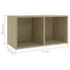 4 db sonoma tölgy színű szerelt fa TV-szekrény 72x35x36,5 cm