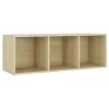 4 db sonoma tölgy színű szerelt fa TV-szekrény 107 x 35 x 37 cm