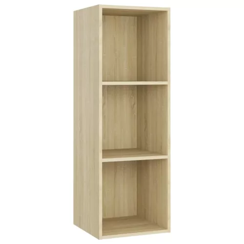 4 db sonoma tölgy színű szerelt fa TV-szekrény 107 x 35 x 37 cm