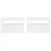 2 db fehér éjjeliszekrény LED-del 60 x 35 x 40 cm