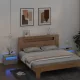 2 db betonszürke éjjeliszekrény LED-del 60 x 35 x 40 cm